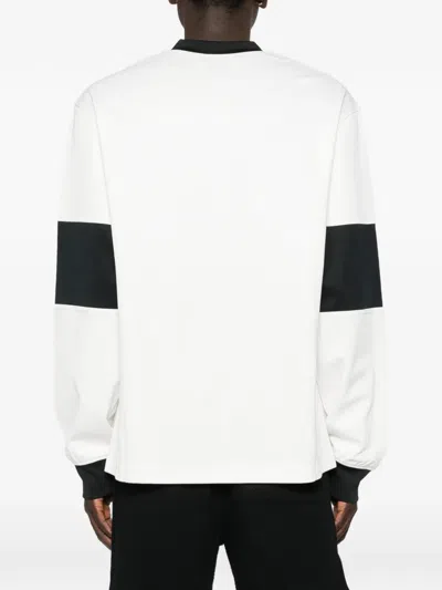 Ciaran Contrast-panels Sweatshirt In White