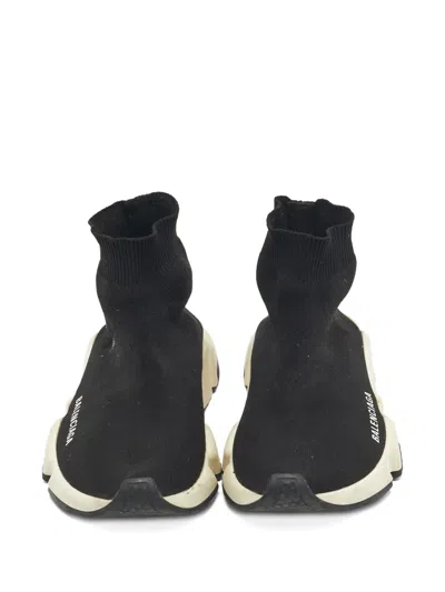 Pre-owned Balenciaga Speed Knit Sneakers In Black
