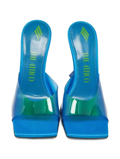 Pre-owned Attico Cheope Square Toe Sandals In Blue