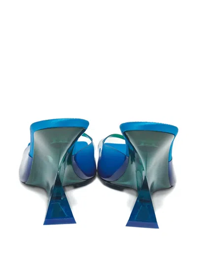 Pre-owned Attico Cheope Square Toe Sandals In Blue