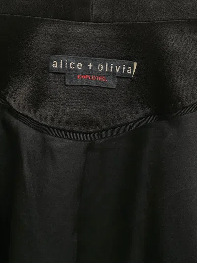 Pre-owned Alice And Olivia Sleeveless Long Jacket In Black