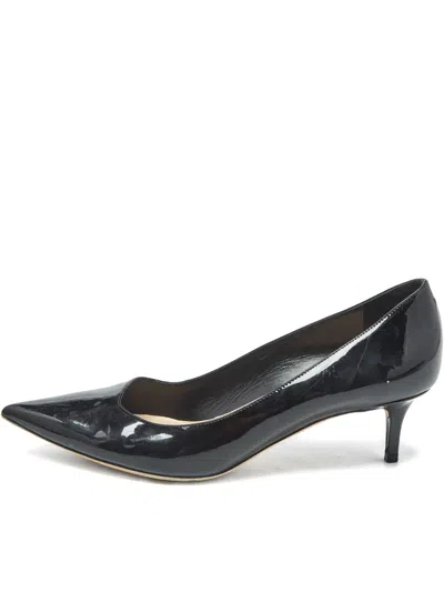Pre-owned Dior Pointed-toe Leather Pumps In Black
