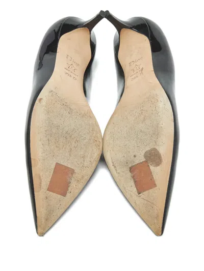 Pre-owned Dior Pointed-toe Leather Pumps In Black