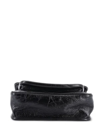 Pre-owned Saint Laurent Niki Chain Flap Bag Matelasse Chevron Leather Baby Shoulder Bag In Black