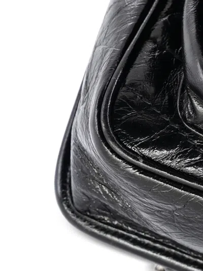 Pre-owned Saint Laurent Niki Chain Flap Bag Matelasse Chevron Leather Baby Shoulder Bag In Black