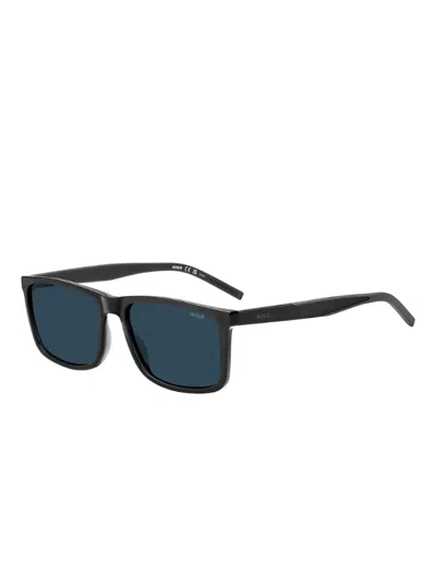 Hugo Boss Rectangle-frame Sunglasses In Black