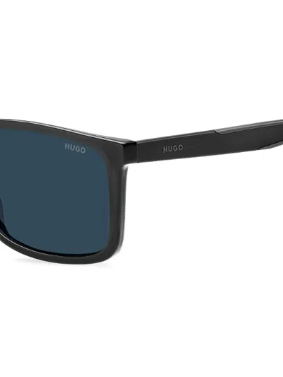 Hugo Boss Rectangle-frame Sunglasses In Black