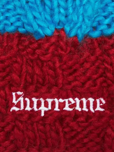 Supreme Block Knit Beanie Hat In Multi