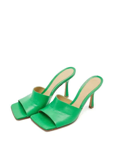 Pre-owned Bottega Veneta Square-toe Sandals In Green