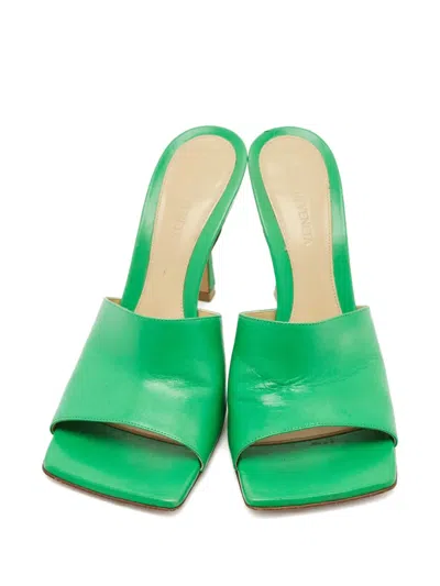 Pre-owned Bottega Veneta Square-toe Sandals In Green