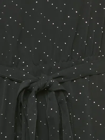 Pre-owned Maje One-shoulder Maxi Dress In Black