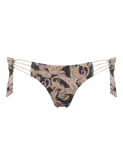 Del Maar Muabai Paisley-pattern Bikini Bottoms In Blue