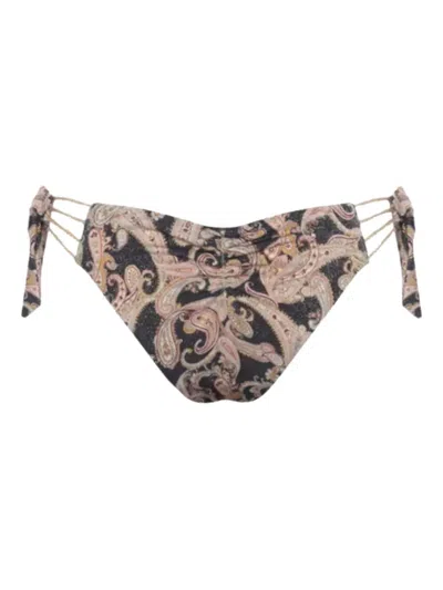 Del Maar Muabai Paisley-pattern Bikini Bottoms In Blue