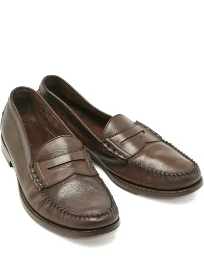 Pre-owned Tom Ford Penny-strap Loafer In Brown
