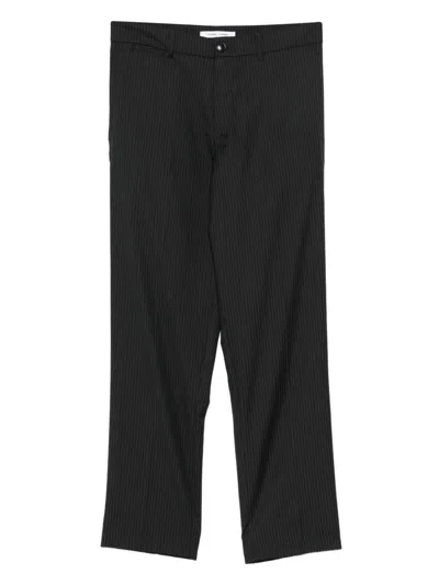 Samsoe & Samsoe Pinstripe Tailored Trousers In Black