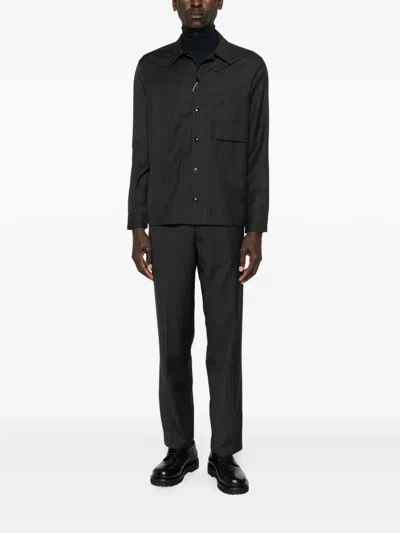 Samsoe & Samsoe Pinstripe Tailored Trousers In Black
