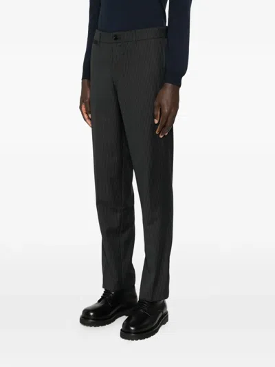 Samsoe & Samsoe Pinstripe Tailored Trousers In Black