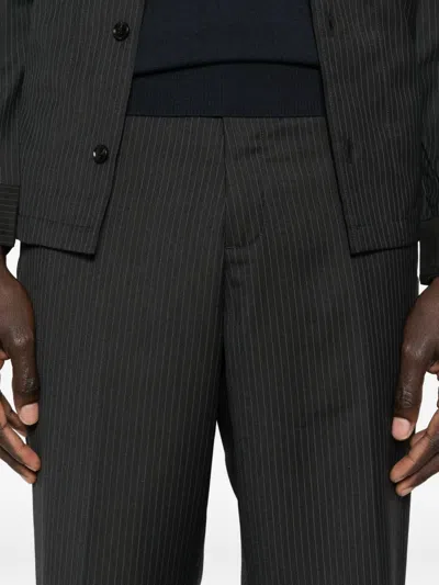Samsoe & Samsoe Pinstripe Tailored Trousers In Black