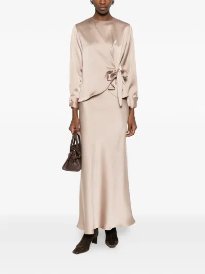 Blanca Vita Knot-detail Blouse In Neutral