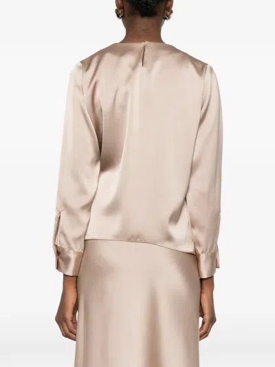 Blanca Vita Knot-detail Blouse In Neutral