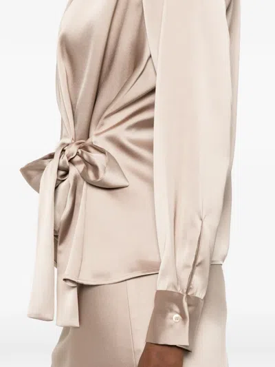 Blanca Vita Knot-detail Blouse In Neutral