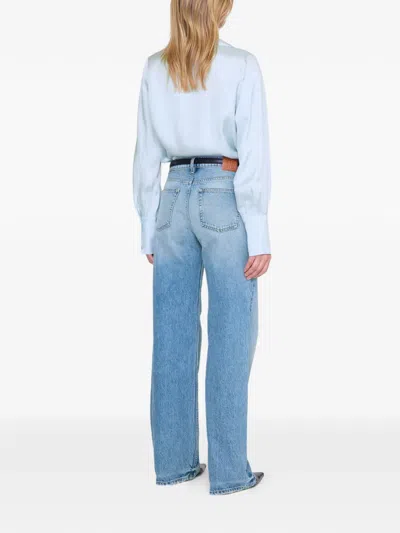 Anine Bing Bethany Button Shirt In Blue