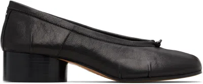 Maison Margiela Tabi Leather Split-toe Ballerina Pumps In Black