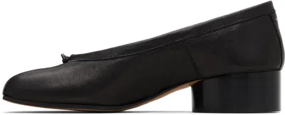 Maison Margiela Tabi Leather Split-toe Ballerina Pumps In Black