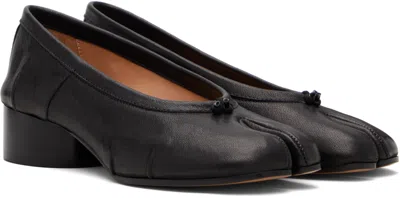 Maison Margiela Tabi Leather Split-toe Ballerina Pumps In Black