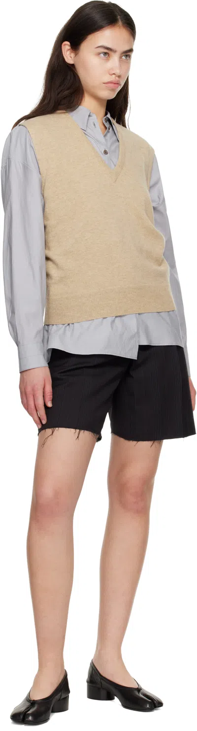 Maison Margiela Tabi Leather Split-toe Ballerina Pumps In Black