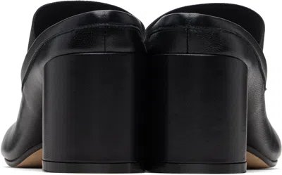 Mm6 Maison Margiela Anatomical Black Goat Leather Sandals With Bow Detail