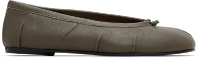 Maison Margiela Taupe Tabi New Ballerina Flats In Multi