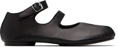 Maison Margiela Black Tabi Ballerina Flats In Black