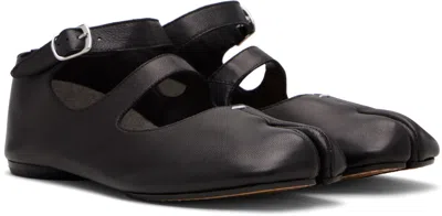 Maison Margiela Black Tabi Ballerina Flats In Black