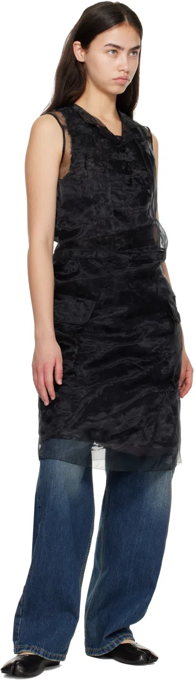 Maison Margiela Black Tabi Ballerina Flats In Black