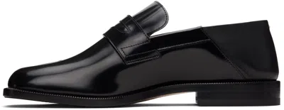 Maison Margiela Black Tabi Loafers In Black