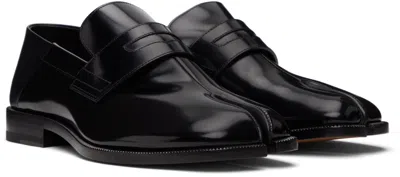 Maison Margiela Black Tabi Loafers In Black