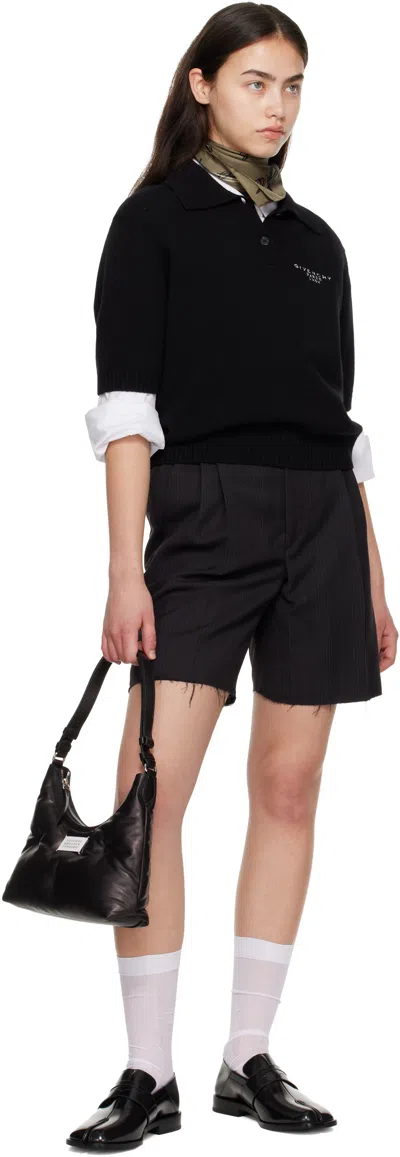 Maison Margiela Black Tabi Loafers In Black