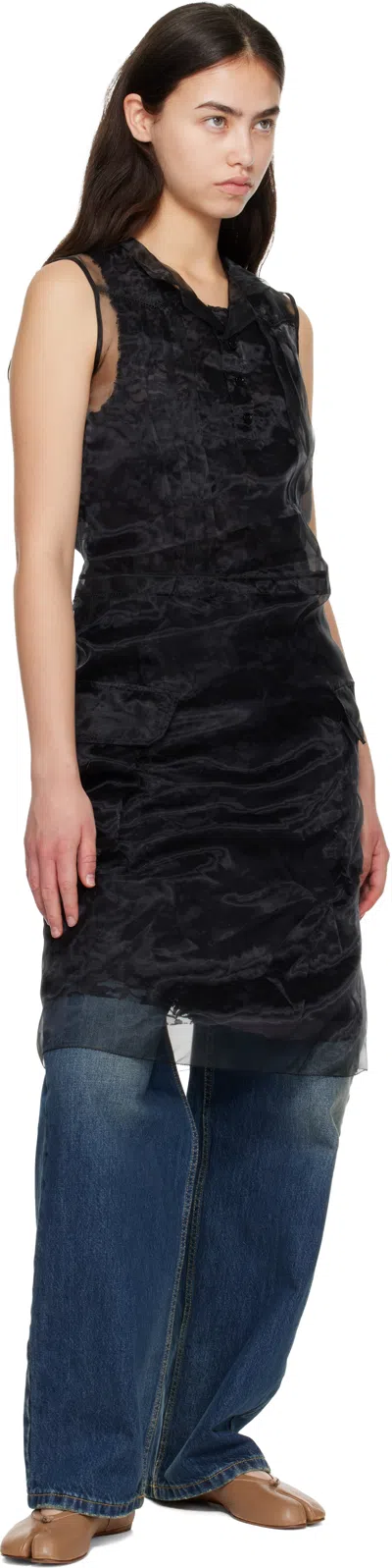 Maison Margiela Mother Grey Stretch Denim The Doozy Sneak Fray Jeans In Brown