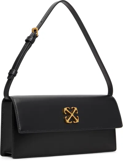 Off-white Rectangular Shoulder Bag Adjustable Strap In Black