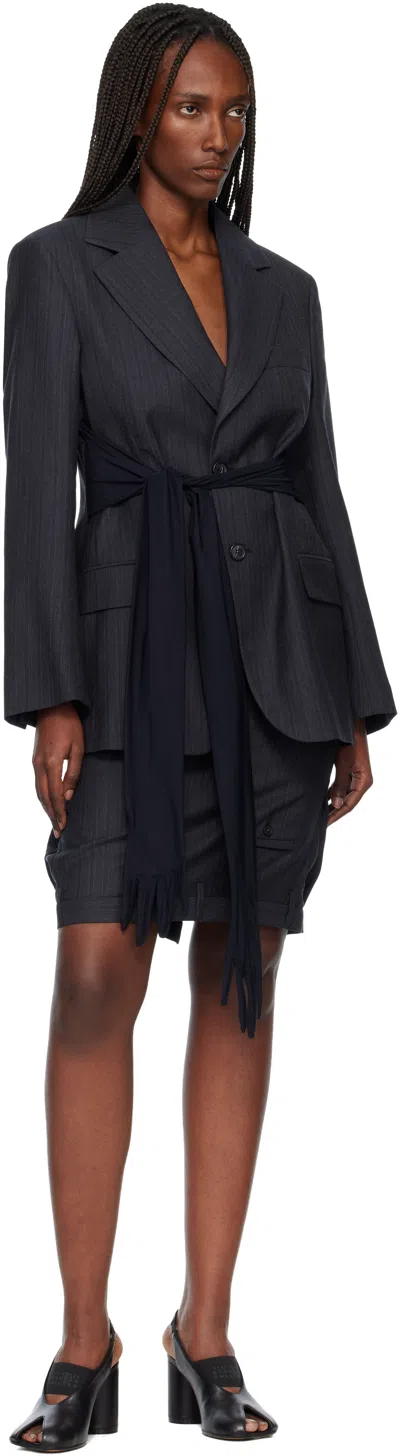 Mm6 Maison Margiela Anatomic Numeric Slingback Peep Toe Block Heel In Black