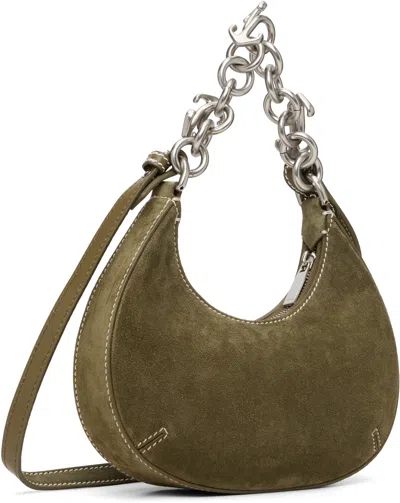 Off-white Khaki Hemisphere Suede Bag In Green