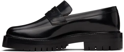 Maison Margiela Black Tabi Loafers In Black