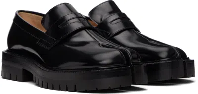 Maison Margiela Black Tabi Loafers In Black