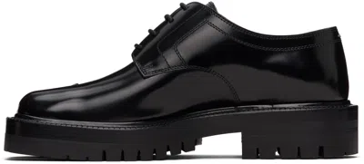 Maison Margiela Black Tabi Lace-up Derbys In Black