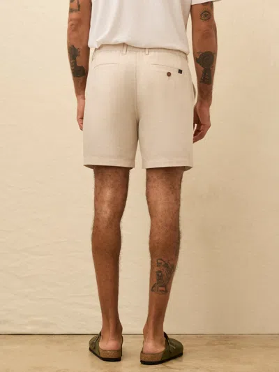 Faherty Movement Linen Drawstring Short In Neutral