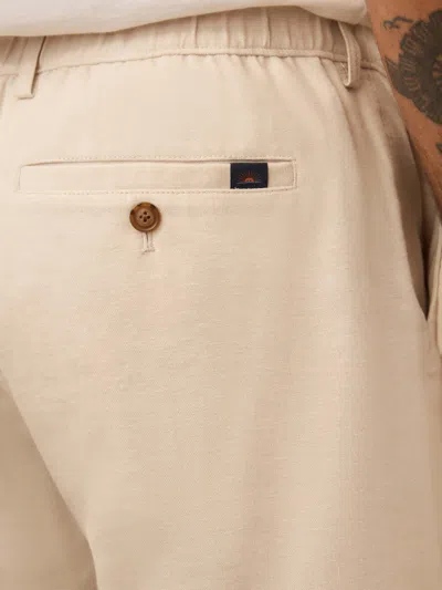 Faherty Movement Linen Drawstring Short In Neutral