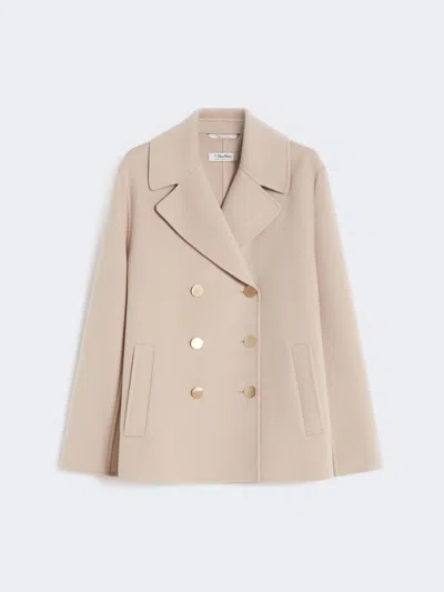 Max Mara Wool Broadcloth Jacket In Pink