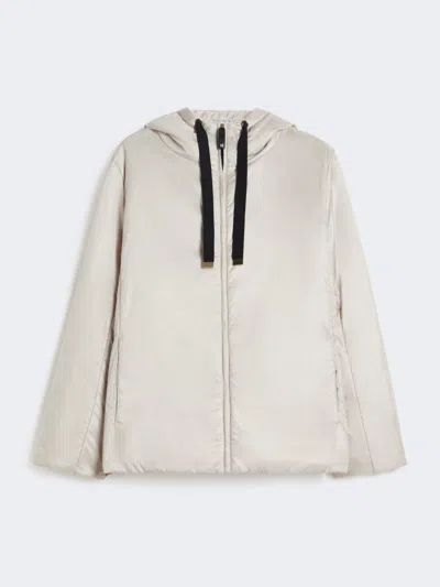 Max Mara Padded Water-repellent Canvas Hooded Jacket In Neutral