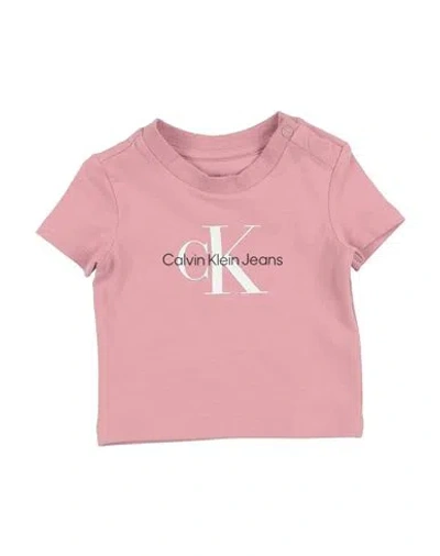 Calvin Klein Jeans Est.1978 Calvin Klein Jeans Woman T-shirt Antique Rose Size 6 Cotton, Elastane In Pink